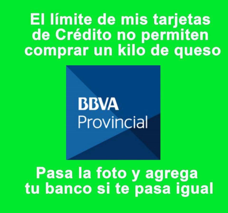marcelagil's tweet photo. Yo ni siquiera puedo comprar 1/4 de kilo con el límite de mis tarjetas @BBVAProvincial lamento acudir a presionar con @SudebanInforma pero ya he agotado otras instancias! https://t.co/vzOsX4kpI3
