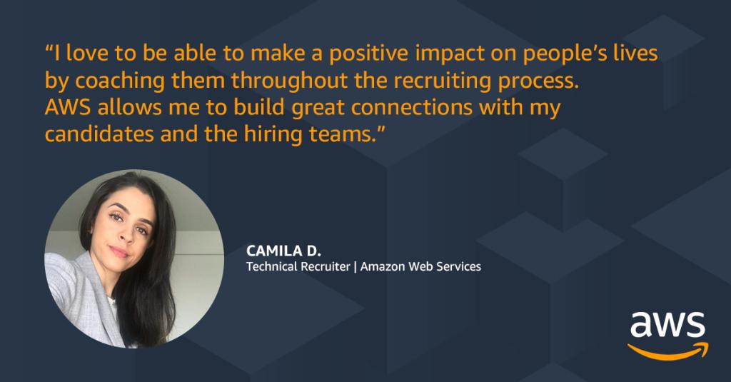 awscloud's tweet photo. Our recruiting team is growing! We're looking for teammates who want to help grow the future of cloud computing. Hear from one of our own about their experience recruiting for AWS. https://t.co/pM17mODL8R https://t.co/NsR18uP46e