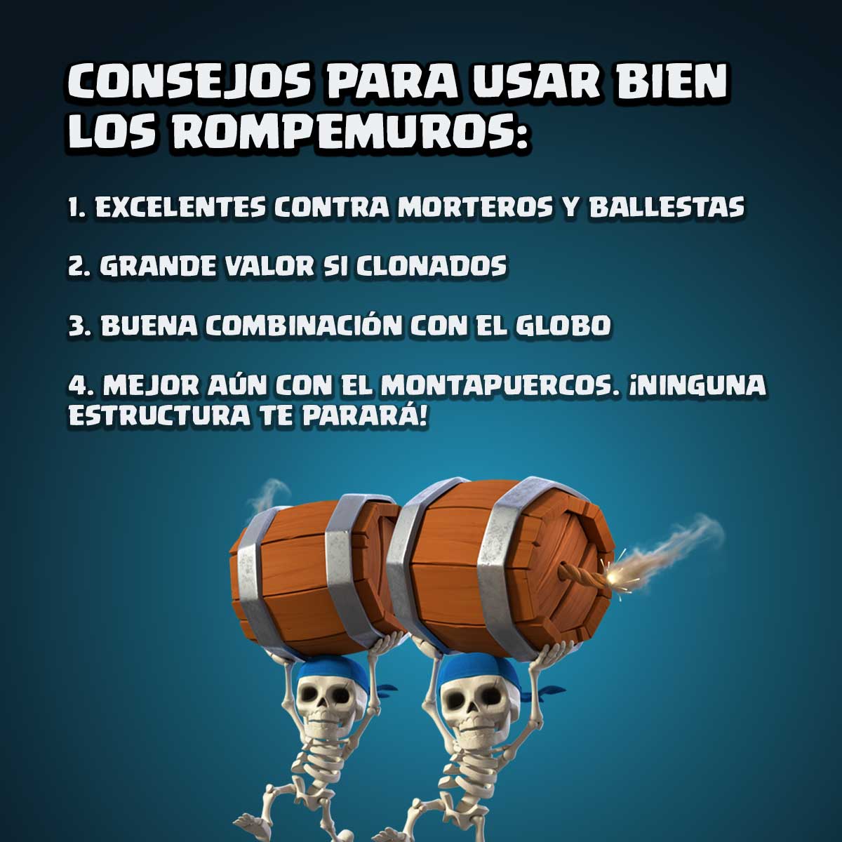 ClashRoyaleES's tweet photo. Los Rompemuros han llegado a la Arena con un solo objetivo: ¡Destrucción total! 💥

¿Cual es tu opinión sobre esta nueva carta? 🧐 https://t.co/qDSTC18WxC