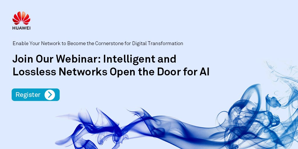HuaweiEnt's tweet image. Join our webinar to learn about the application workload and technology trends of data centers in the AI era and see how Huawei’s AI Fabric solution helps IT and businesses succeed. Register today: bit.ly/2EajnSd #HWIDN