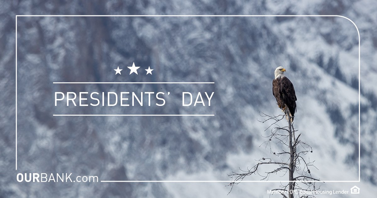 Our branches will be closed on Monday, February 18th, in observance of Presidents' Day.