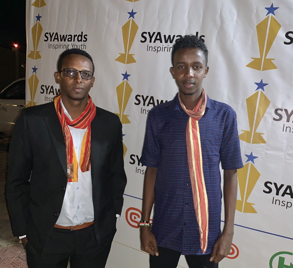 DeeqAfrika's tweet photo. Attending the #Somali #Youth award 2019 in #Mogadishu with my brothers @baari2018 &amp; AbdifatahAfrika and yes we are all rocking #Higso by @FatmaYabdi to support women loudly, visibly and proactively in #Somalia https://t.co/5u8R0zM2e1