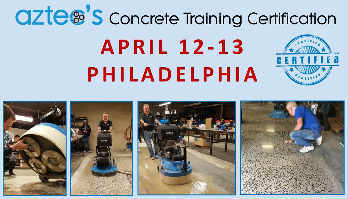AztecProducts1's tweet photo. Open to #contractors, #distributors, #productreps, and anyone who wants to learn more about the lucrative possibilities for #concretefloors and #terrazzofloors.

https://t.co/qQmLcUdA80

#polishedconcrete #decorativeconcrete #worksmart #aztecproducts #propanepoweredproductivity https://t.co/vwlqqUegZo