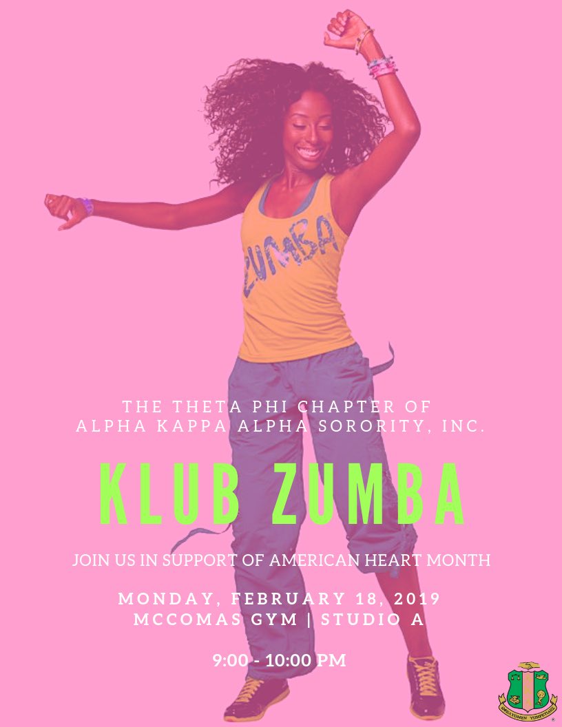 Don’t forget to join us this Monday for Zumba! #PinkGoesRed #AmericanHeartMonth 💕💚