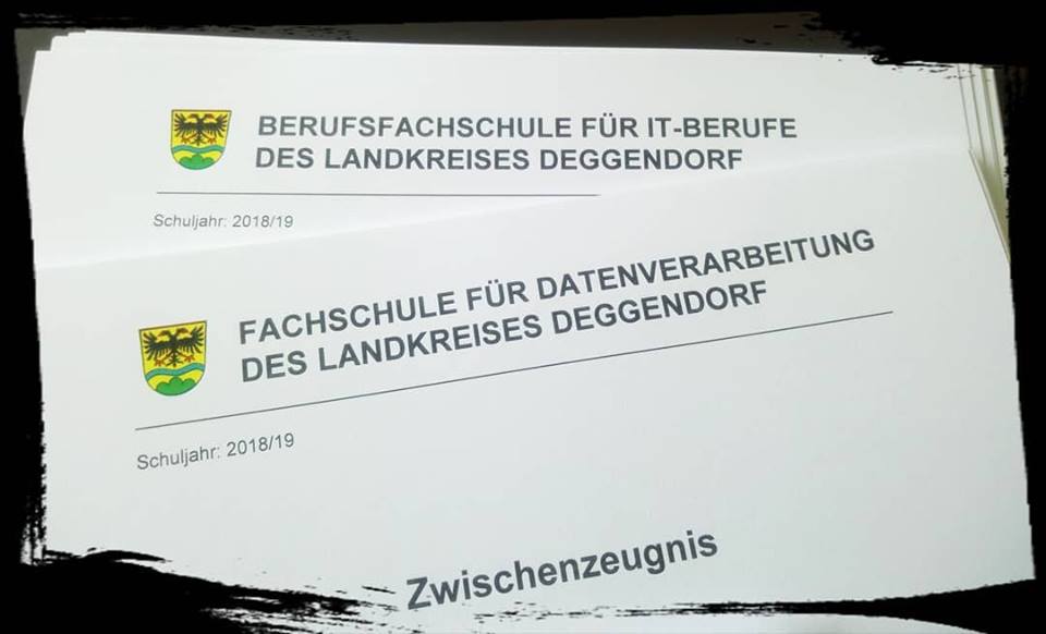 #Zwischenzeugnis!
Auch bei uns gab es heute das Zwischenzeugnis! Jetzt geht's ab in das 2. #Schulhalbjahr!
#Finally #GreatJob #NewChallenge #Done #Ausbildung #Weiterbildung #Deggendorf #Plattling #Niederbayern #Fachinformatiker #Wirtschaftsinformatik