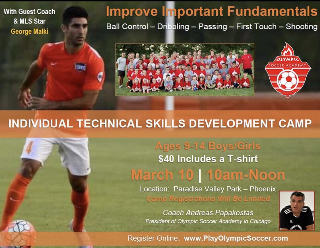 Former Pinnacle Star &amp; Gatorade POY <a href="/MalkiGeorge/">George Malki</a> will be assisting a skills camp right here in Phoenix on March 10th. #MCP #perseverance