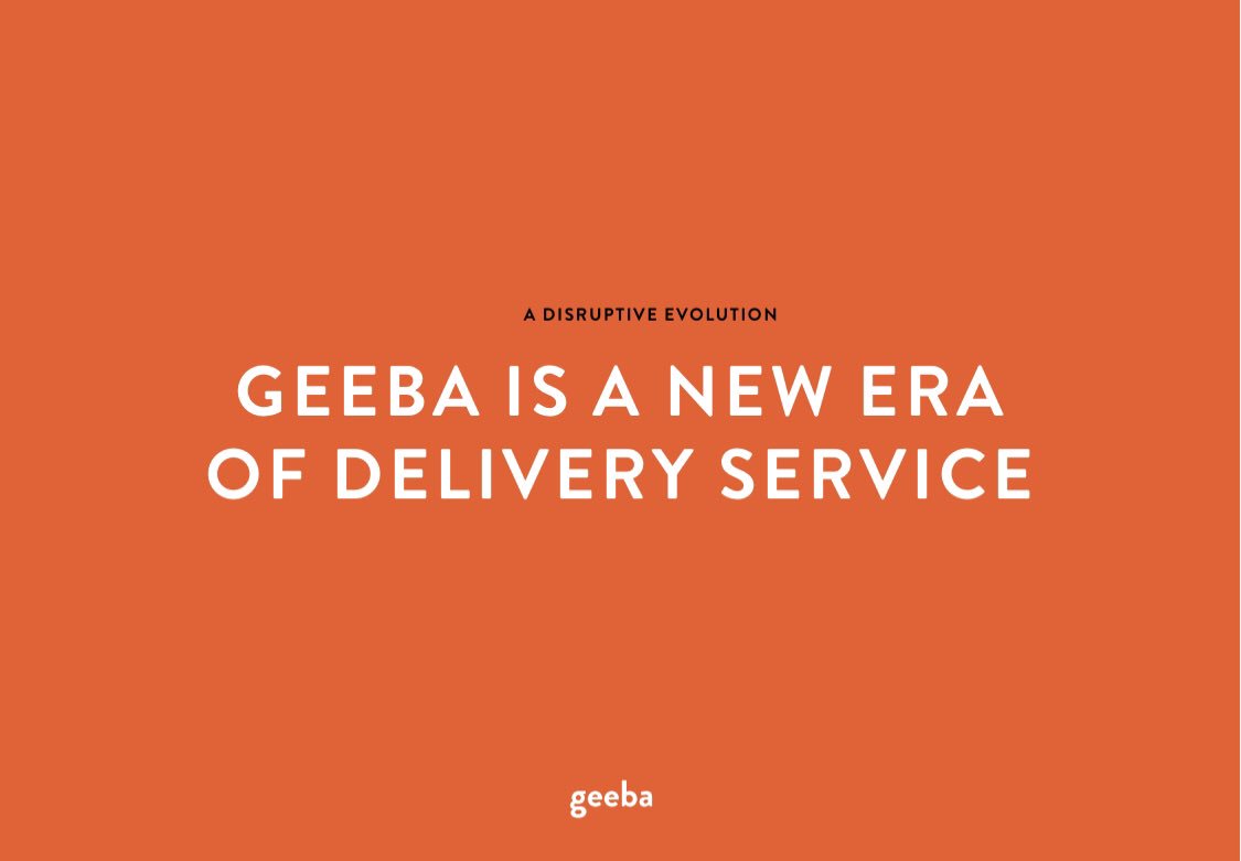 Here at Geeba our mission is to bring a smile to deliveries, through the introduction of a new era of technology and innovation to the last-mile delivery industry.

#geeba #ico #blockchain #delivery

See full details at geeba.io
