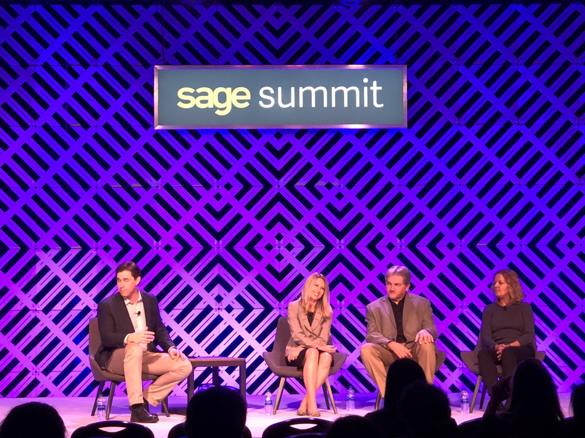 Anne_Seidel's tweet photo. Last day of #SageSummitUS kicking off great panel discussion with Lori Seal, Russ Graf &amp; Sandra Smith https://t.co/CVS6YquTvf