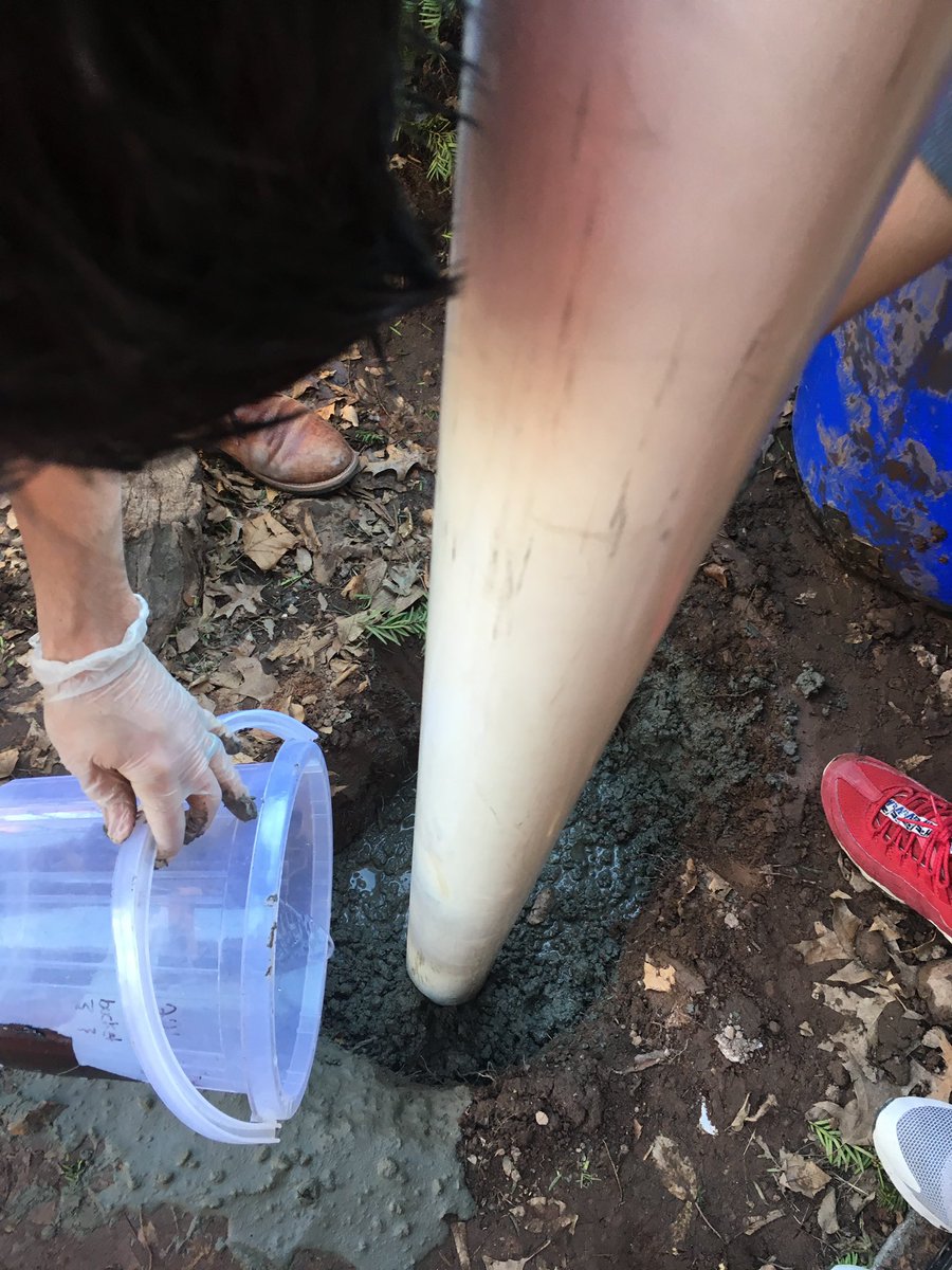 co2apt's tweet photo. Just finished adding cement in the hole to hold up the PVC pipe. Weโre one step closer to finishing our prototype. #airpurification #airfiltration #onestepcloser #projectreservoir #co2apt https://t.co/LHQbHAQxPW