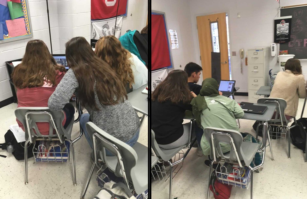 SincerelyTechie's tweet image. S/O at @DominionLcps to Ms. @KA_ColemanAPLit &apos;s class for completing an online #escaperoom based on sonnets! #trulytitan19 #fallinlovewithtech