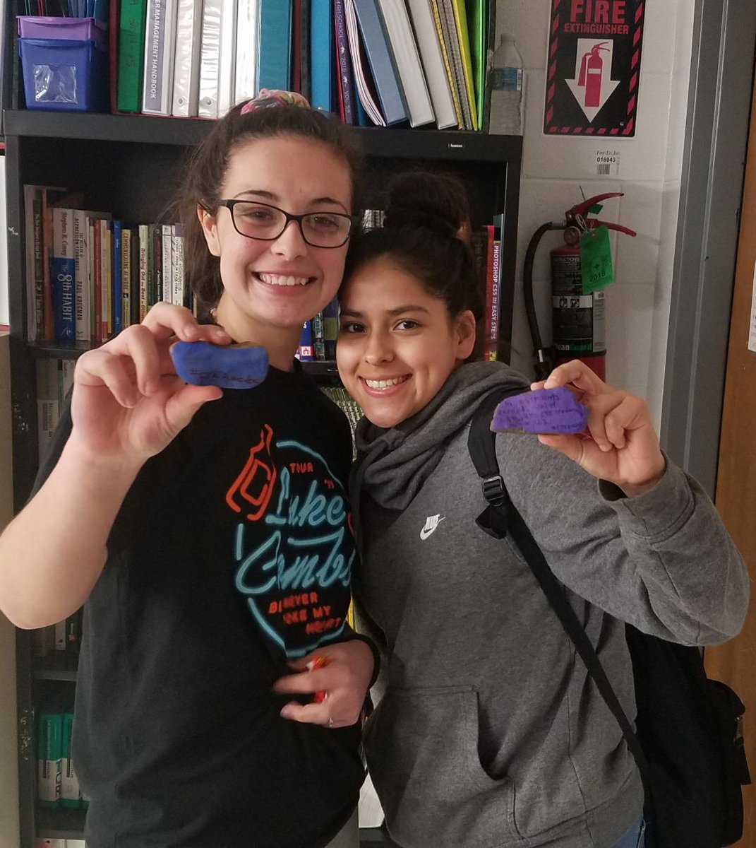 CTEROCKS1's tweet photo. Our first rocks were turned in for the day! There are over 100 rocks hiding at Dardanelle High School. Find the "special" rock and win a prize! - Turn your rocks in to Mrs. Taylor in the south wing! - #ARCTE19 #CareerTech @ARCareerEd #ARCareerEd https://t.co/mW8lSywpW9