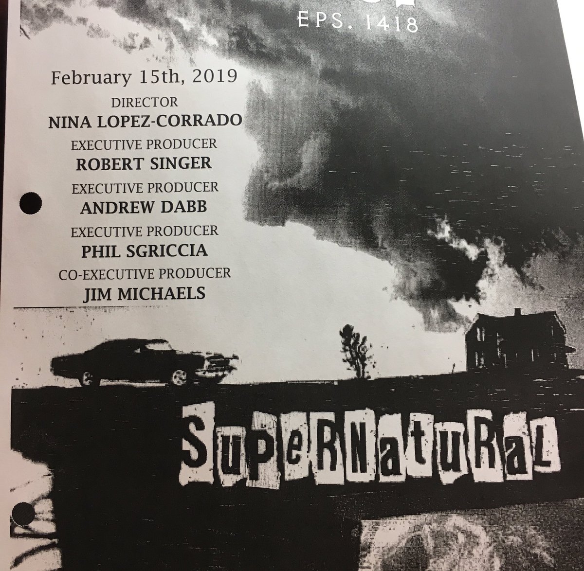 TheJimMichaels's tweet image. Time to get on to the big bus today with @NLopezCorrado at the helm for episode 18 of #SupernaturaI #SPNFamily @cw_spn with a @robertberens script in her binder!