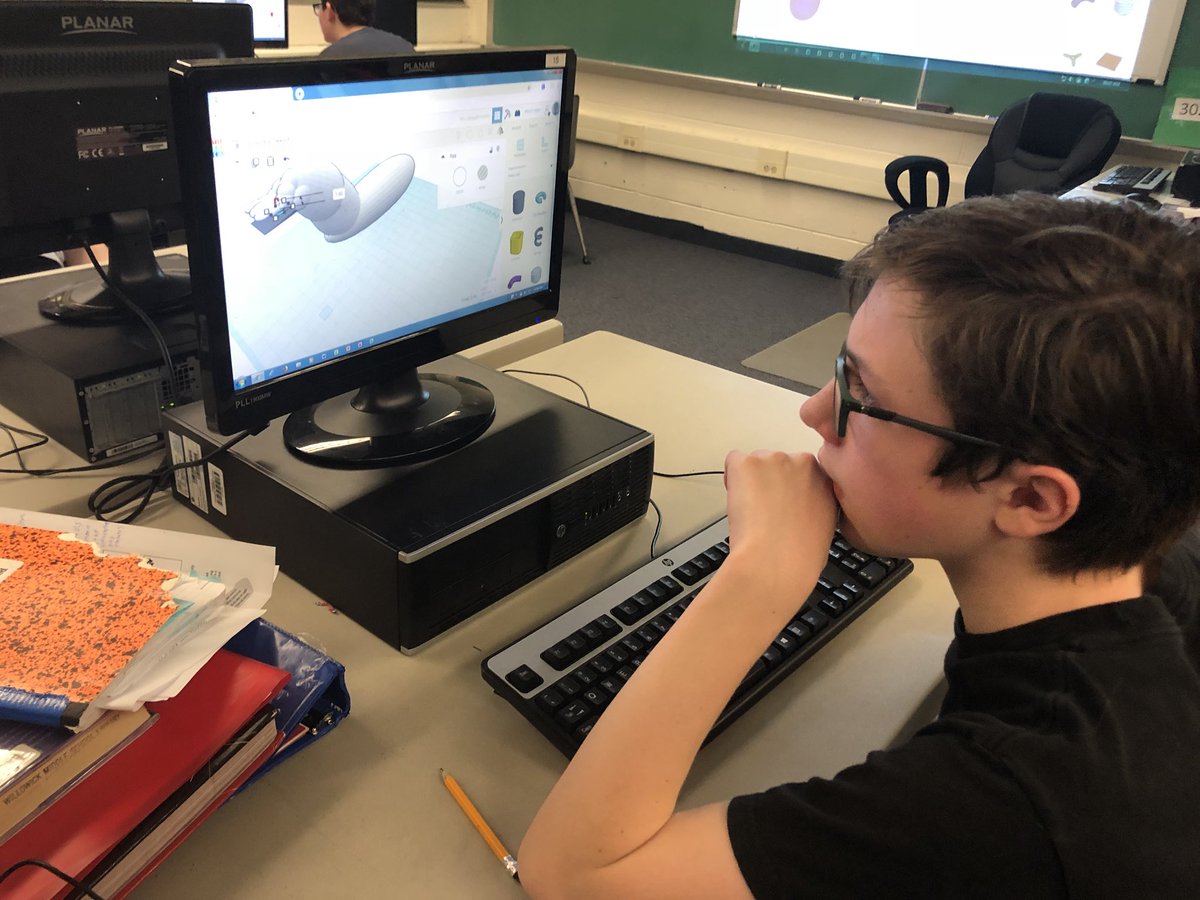 Miss Kiefer, WWMS 8th grade Science teacher, is the COOLEST!  She and her students are designing original dinosaurs in conjunction with a Paleontology study.  She has talent and so do her students! @wefabmobile @mrslegerski <a href="/WillowickMS/">Willowick MS</a> <a href="/WESchools/">Willoughby-Eastlake City Schools</a> <a href="/tinkercad/">Tinkercad</a>