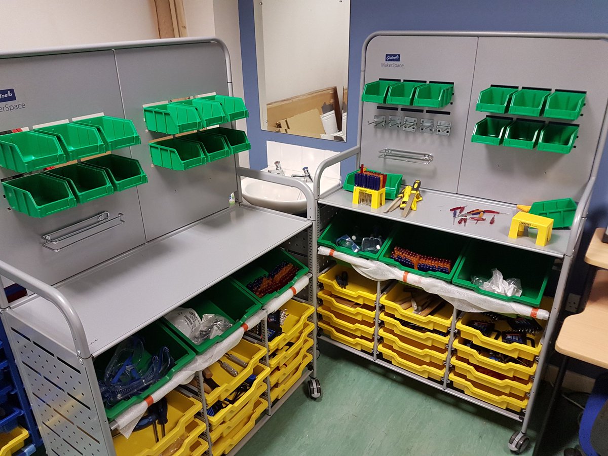 Glazgow's tweet image. Had a great afternoon,  post 3pm, starting to organise our amazing new @Gratnells Makerspace trolleys. Going to really help us develop our technology curriculum  #MPSSTEM