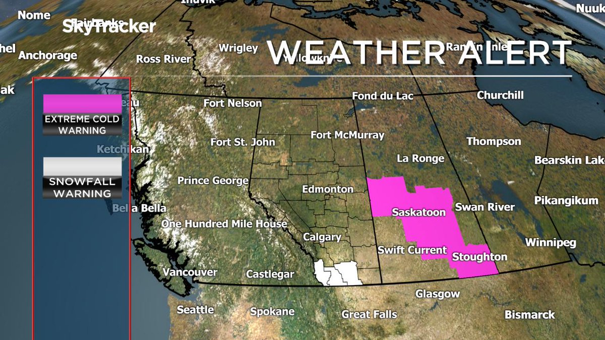 jessebeyer's tweet photo. Extreme cold warning for Edmonton has ENDED! Expecting temperatures to hover in the high minus teens for highs, with morning lows in the low -20's through the weekend. Snow is also in the forecast. Early next week looks even warmer! #yeg #yegwx #abroads https://t.co/NhvfTnxK0N