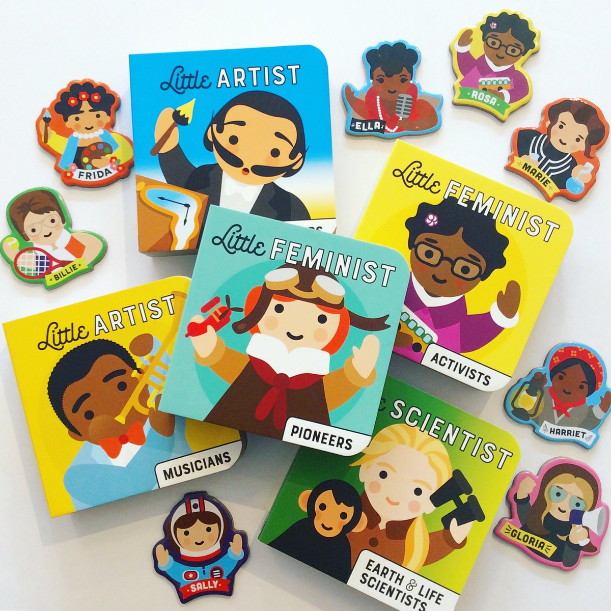 Teach your little ones all about the amazing humans that helped shape the world and show them that nothing is impossible with these cute board book and magnet sets!! 💗#startthemyoungteachthemwell