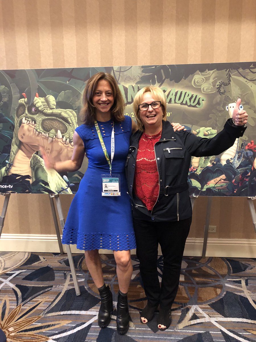 UCinergia's tweet photo. We are glad to start working with Cyber Group Studios. Thank you Raphaelle Mathieu and all the company’s team.

#kidscreen2019 @cybergroupstudios #kids #animation #dubbing #gigantosaurus #markets #events #business #cinergianonstop #tvshows https://t.co/lYvh1YKU0E