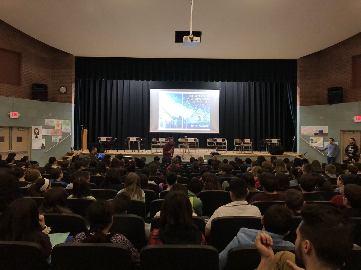 DartmouthMiddle's tweet image. Author Peter Johnson visits the sixth graders at DMS. Peter discusses The Life and Times of Benny Alvarez, answers questions and is entertained by a student poetry contest.  Thank you @DMSLitCoach for making this happen! #learnfromauthors