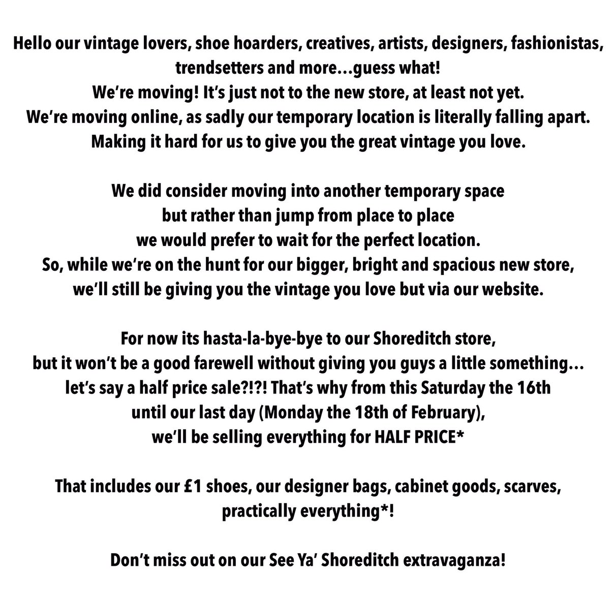 VintageAbsolute's tweet image. Guys, we have some news ❤️😊 #AbsoluteVintage #vintage #vintagelondon #london #goingonline