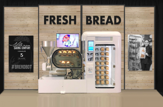 WalkingMatters's tweet photo. CES 2019 in Las Vegas presented #BreadBot: A machine that, starting from dry ingredients, prepares, kneads and cooks-without any human intervention-up to 10 loaves per hour of bread of different types!! 🍞😧
#TabletopMatters
#CES 2019 #HOST2019 @HostMilano https://t.co/YKxYe14QFy