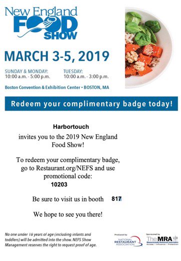 VClarkHT's tweet image. New England Food Show @ Boston Convention Center, March 3rd, 4th &amp;amp; 5th...come see us &amp;amp; redeem your complimentary badges below!!