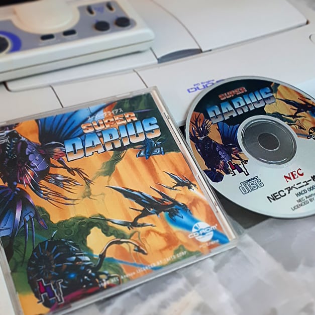 defthead's tweet photo. Super DARIUS para el PC Engine Cd. Un excelente port de arcade con gran música y una difícultad increíble.
#notodoesnintendo
__
#superdarius #taito #nec #hudsonsoft #necavenue #shmup #arcade #shooter #taitocorp #darius #pcengine #pcengine  #turbografx16 #pcengineduor #turboduo https://t.co/b6rtneW7ji