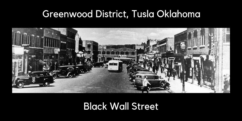 StarEnrichment's tweet photo. 1921, in Tulsa, Oklahoma, was the wealthiest black neighborhood in the country.  Greenwood, known as Black Wall Street was destroyed by white rioters during the "Tulsa Race Riot". Read more about Greenwood's rich history. @HISTORY https://t.co/9kiT7Iqeew #BlackHistoryMonth https://t.co/XO5POyHBrW