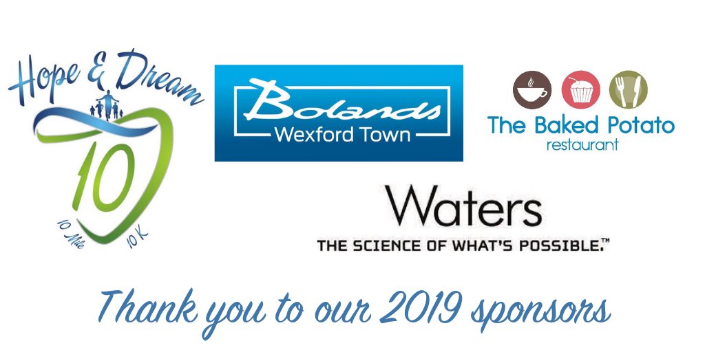 HopeandDream10's tweet photo. Massive thank you to @BolandsWexford, Waters Technology Ireland and The Baked Potato, Enniscorthy for their #donations towards race costs. 
Hope &amp; Dream 10 is funded by #local #businesses and people so please try support them back. #supportlocal #sponsors https://t.co/1u6J5yE3Z7