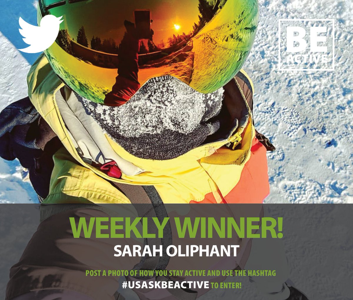 USaskKin's tweet photo. As promised, we chose TWO winners this week!

Congratulations to our weekly winners, Facebook winner: Erick Nuque and Twitter winner: @S_Oliphant19 . Erick and Sarah posted this week using the hashtag #usaskbeactive with photos on how they stay active! #usask https://t.co/0PrqLTTSYK