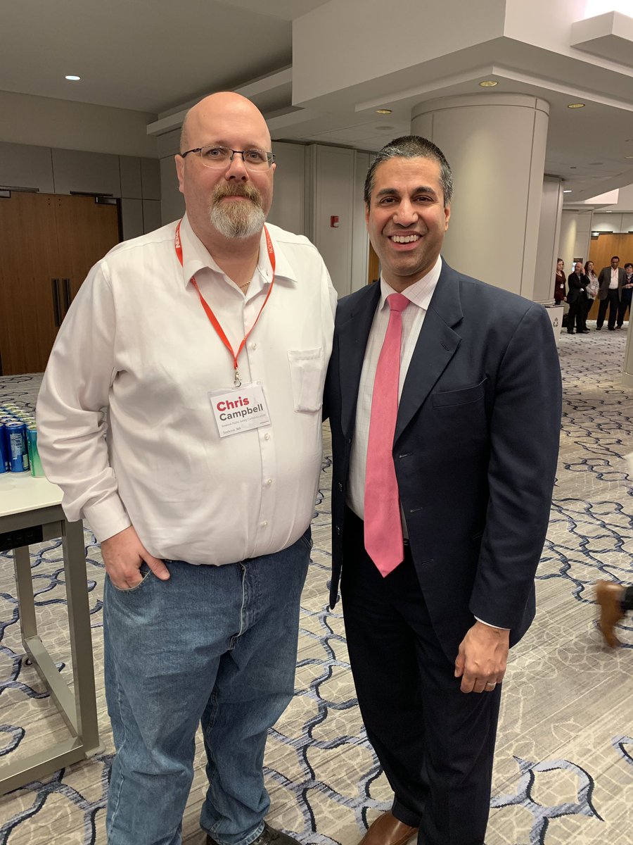 ccampbell911's tweet photo. Enjoyed being able to meet and spend a few minutes speaking with @AjitPaiFCC today during @911NENA911 #NENAGTW @MCSAMA911 https://t.co/J4BOuUVTtR