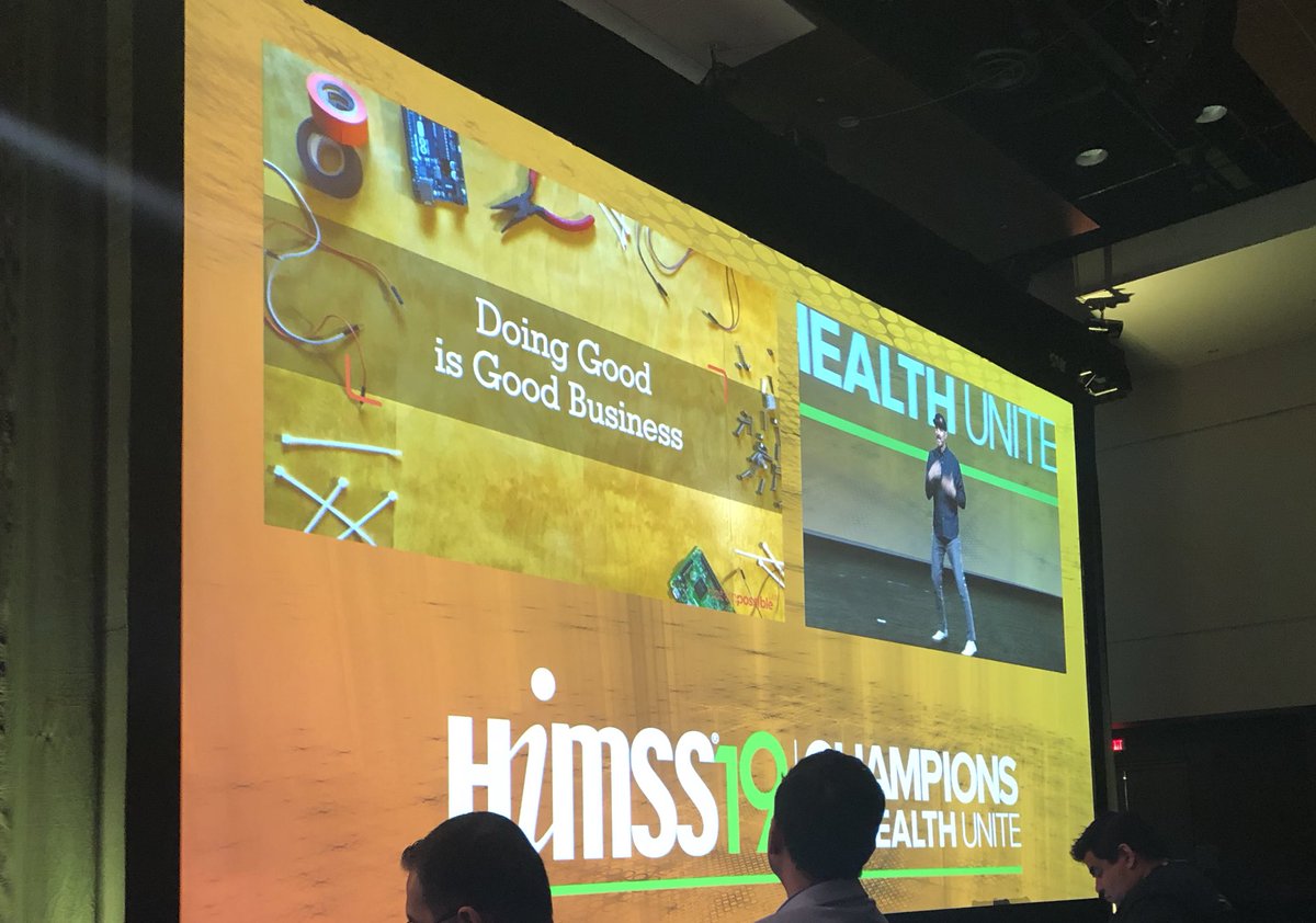 BwenRn's tweet image. Doing good is good business. Period. Mic drop. @MickEbeling #Empowerhit #HIMSS19 #NotImpossible This is a movement, not a moment. Join them @NotImpossible