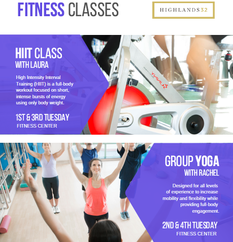 highlands32apts's tweet photo. Highlands 32 now offers FREE Fitness Classes weekly!! Yoga and HIIT classes will be offered every other week! https://t.co/EJA0DpPu1i