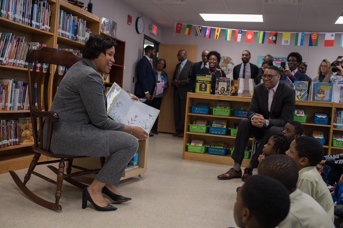 MayorBowser's tweet photo. As part of #BlackHistoryMonth , National African American Read-In day calls on others to read a book by an African-American author in homes, libraries, schools and beyond.

At Houston Elementary School, I read a personal favorite: “The Day You Begin” by @JackieWoodson. https://t.co/ORjKwG0ppg