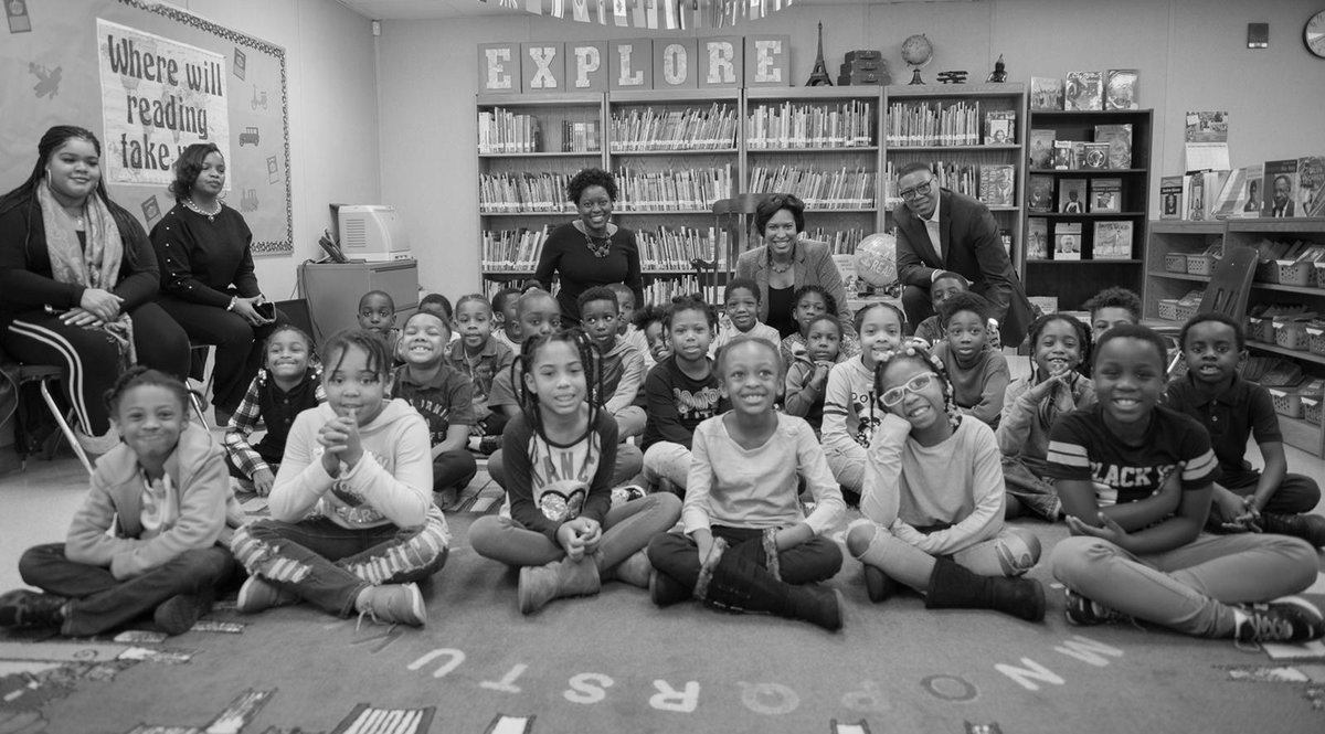 MayorBowser's tweet photo. As part of #BlackHistoryMonth , National African American Read-In day calls on others to read a book by an African-American author in homes, libraries, schools and beyond.

At Houston Elementary School, I read a personal favorite: “The Day You Begin” by @JackieWoodson. https://t.co/ORjKwG0ppg