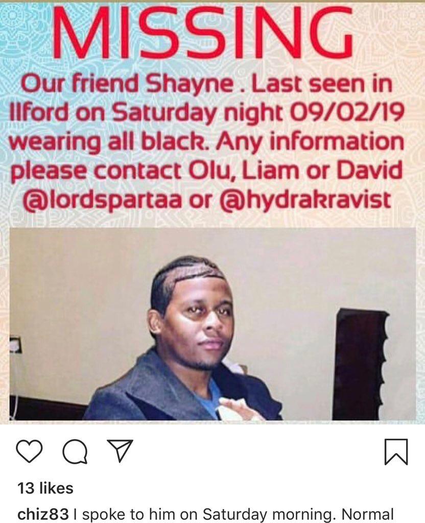 FindMangodza's tweet photo. Nearly a week since former @DulwichHamletFC and @OfficialClarets defender Shayne Mangodza went missing. His friends and family are worried sick. Please keep RTing. Someone somewhere may know something that helps get him home safely. #FindShayne https://t.co/Ms9mSUgCM3