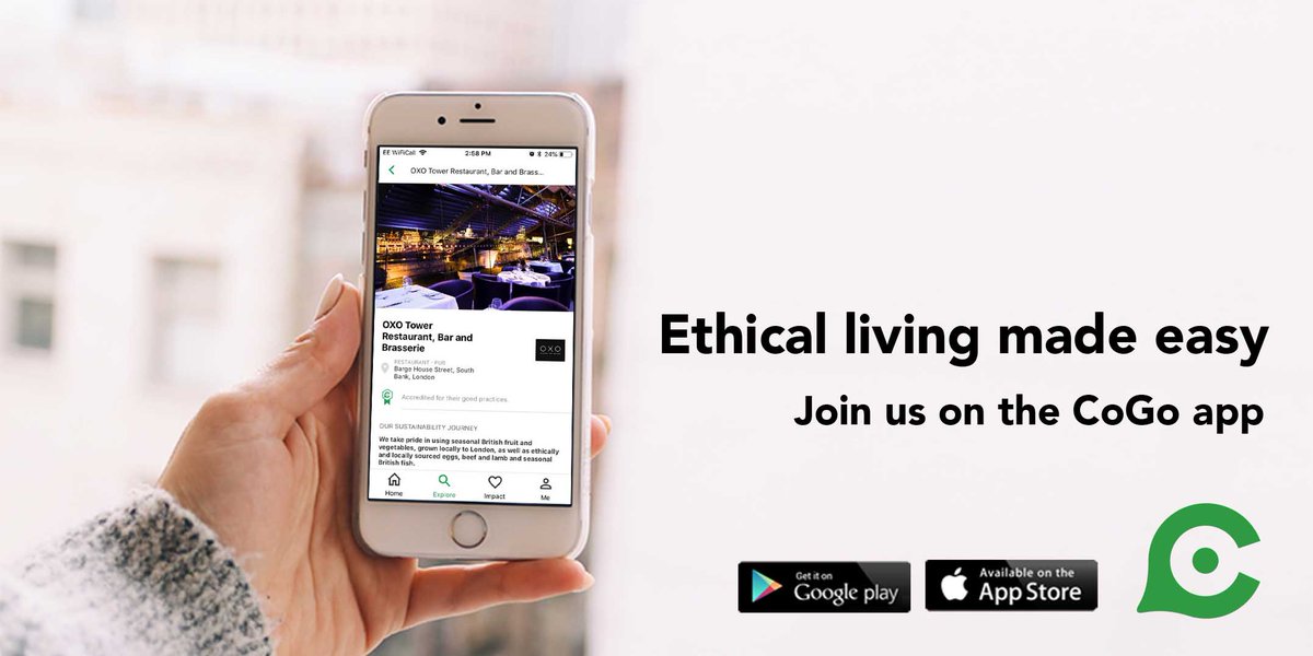 Did you know we’re now on the @CoGo_UK app? It helps you find ethical and sustainable businesses near you and feel confident that your spending is doing good! Find out more and join here 👉  bit.ly/2zLKxwe