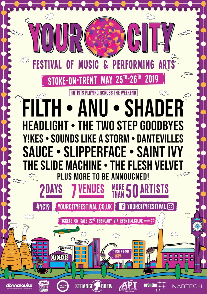 Delighted to announce that we will be playing at this years <a href="/YCfestival/">Your City Festival</a>! #YC19