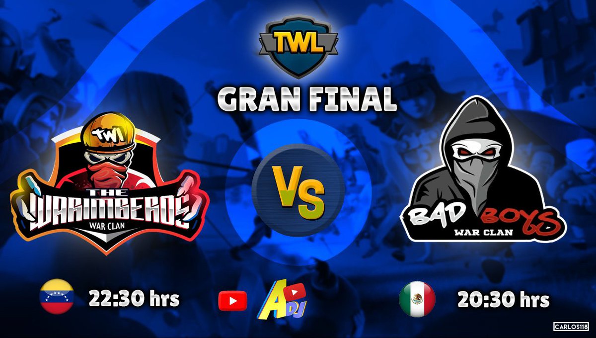 🔥Gran final @TopWarLeague 🔥

<a href="/THE_WARIMBEROS/">THE WARIMBEROS</a> VS @BadBoysClanCoC

🤗No se la pueden perder😎