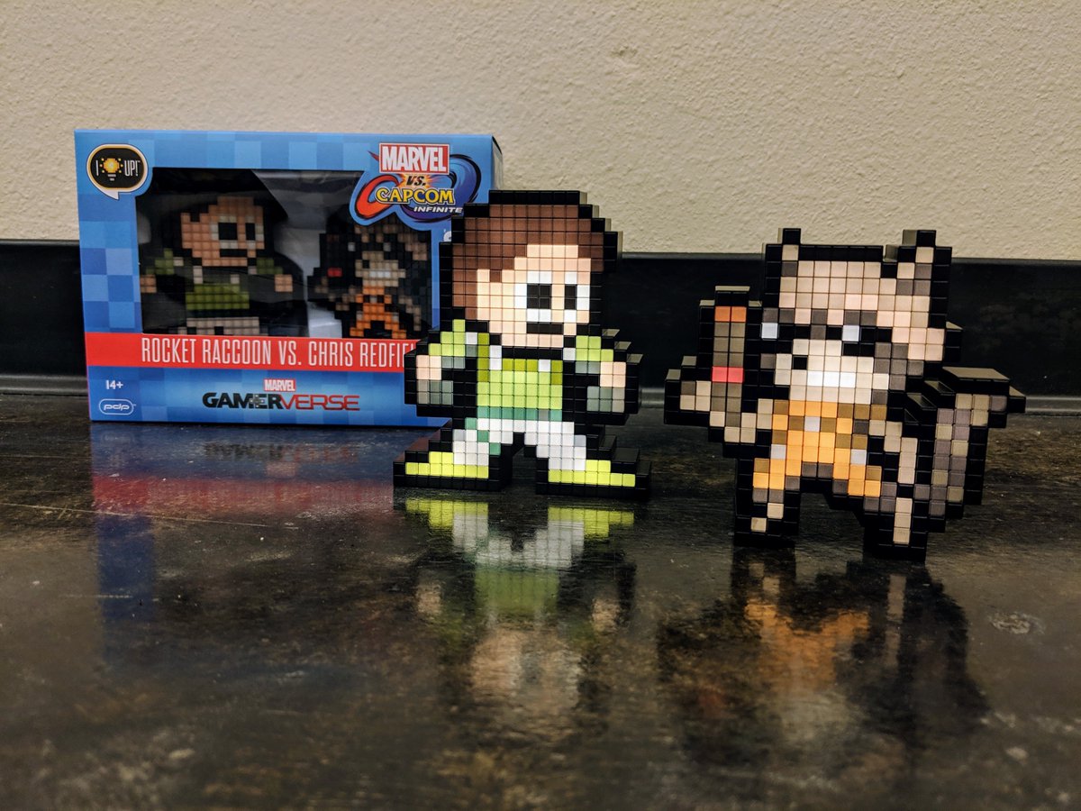 RealPixelPals's tweet photo. Don't miss your chance to get our Limited Edition #Marvel vs. #Capcom 2-packs! Snag this one featuring #RocketRaccoon and #ChrisRefield here: https://t.co/tEohFoFO0s.

#GuardianOfTheGalaxy #ResidentEvil #PixelPals #Collectibles https://t.co/gWz7p1xKYu
