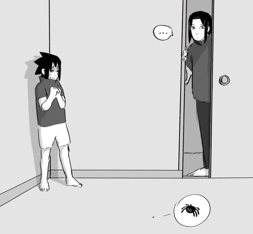 Sasukedoesstuff's tweet photo. scaredy cat 🙀  #naruto https://t.co/QIbX6NZPqj