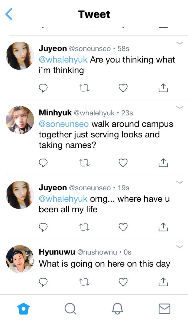 ~ Showhyuk au where Minhyuk moves back to Seoul and develops a crush on a new friend, Hyunwoo. The problem is, Hyunwoo is convinced that Minhyuk likes his little sister, Juyeon ~