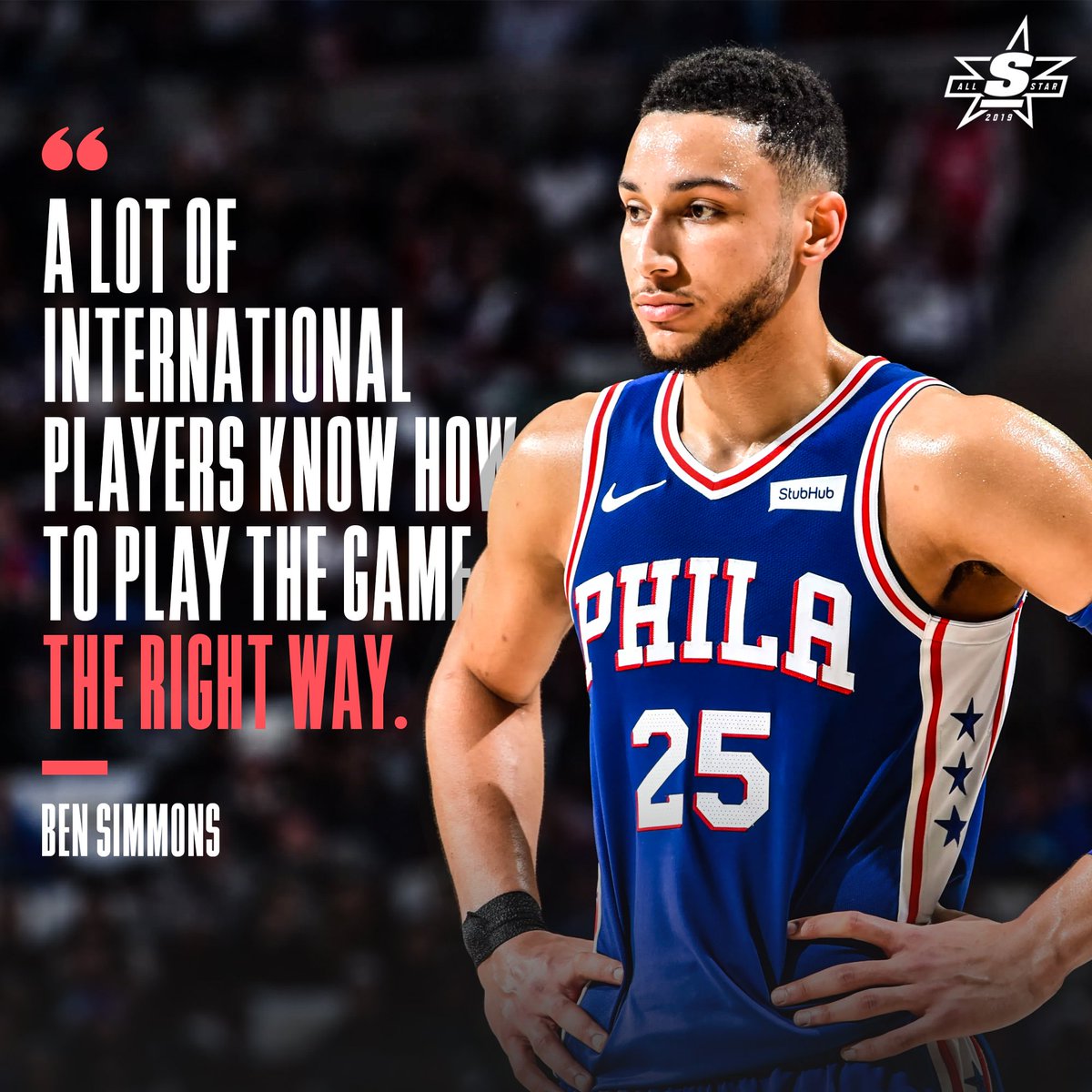 #NBA
#BenSimmons dice: "Muchos jugadores internacionales saben como jugar el juego de la manera correcta". ¿Acaso juegan mejor que los de USA? 🤔🤔🤔 #NBAAllStar
#OnTimeDeportes