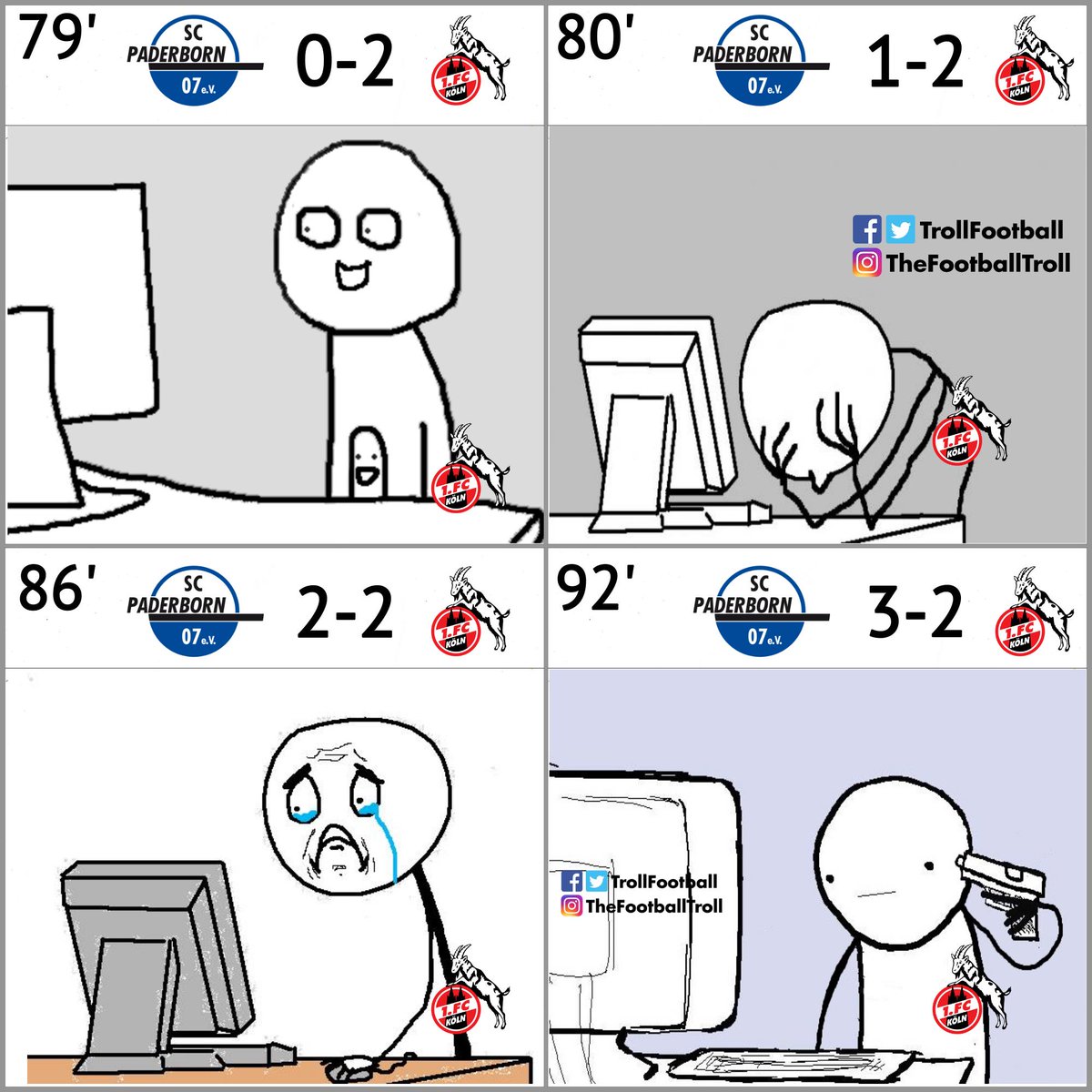 TrollFootball's tweet photo. FC Köln fans today https://t.co/K7wMoLU796