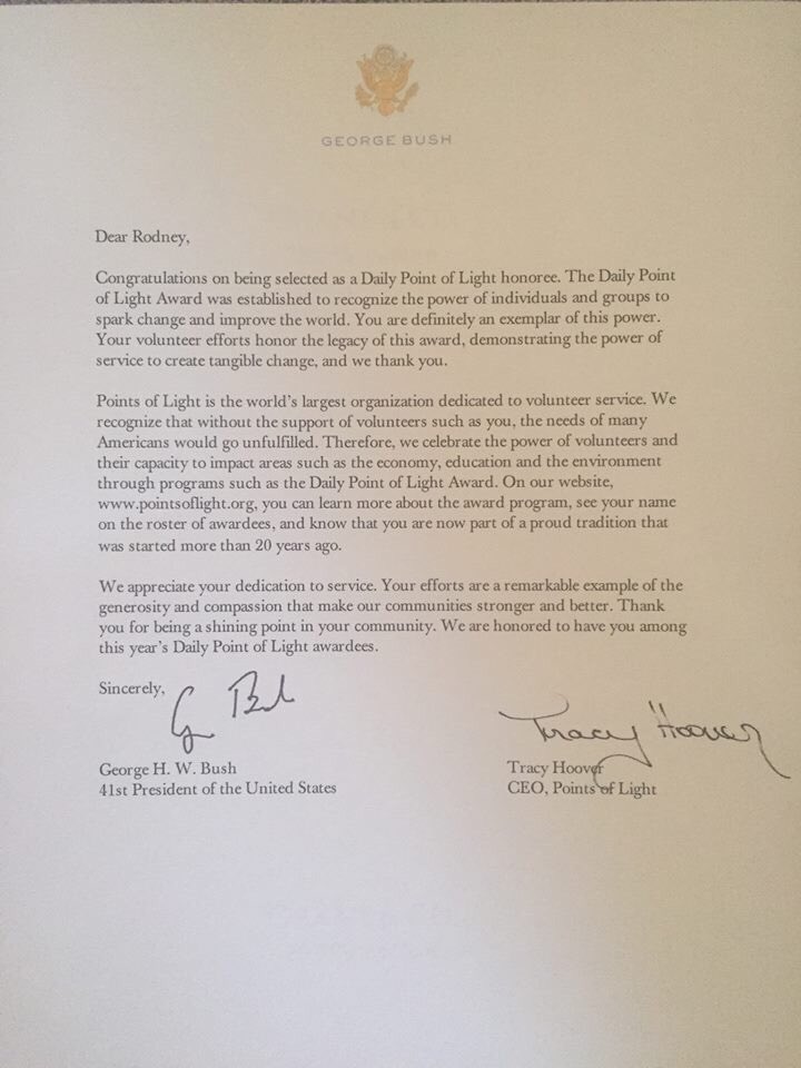 iamrodneysmith's tweet image. Thank you Point of Light