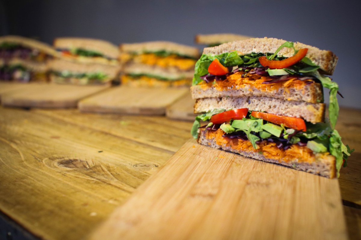 Some days I get excited about designing a menu for a restaurant and other days there’s the simple pleasure of knocking up a range of sandwiches. 
Today’s sandwiches went down amazingly 
#nofilter #vegan #vegansandwich #climateactionthroughfood #fridaysforfuture #climatestrike