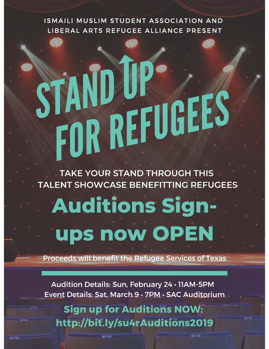 From our friends at @TexasLARA. Check out the auditions on February 24 for their Talent Showcase!