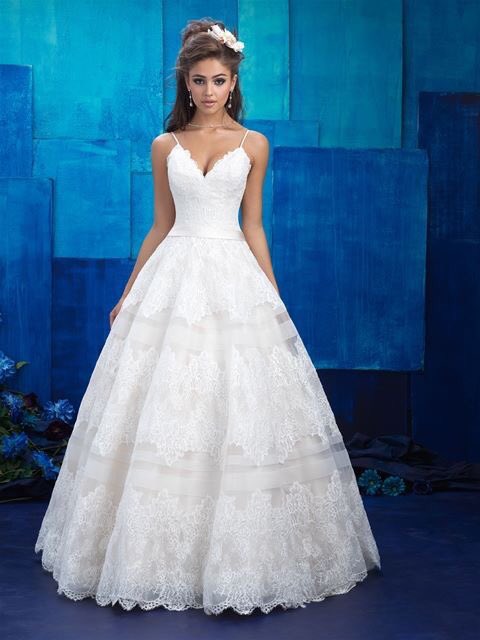 whitedressbride's tweet photo. 💜A favorite💜
This beautiful gown by Allure Bridals is one of our favorites! Sheer chiffon stripes create a tiered effect along the skirt of this lace ballgown. Call today and schedule and appointment to find your perfect dress!  (316)729-6300
#thewhitedressict https://t.co/t63ED6gEos