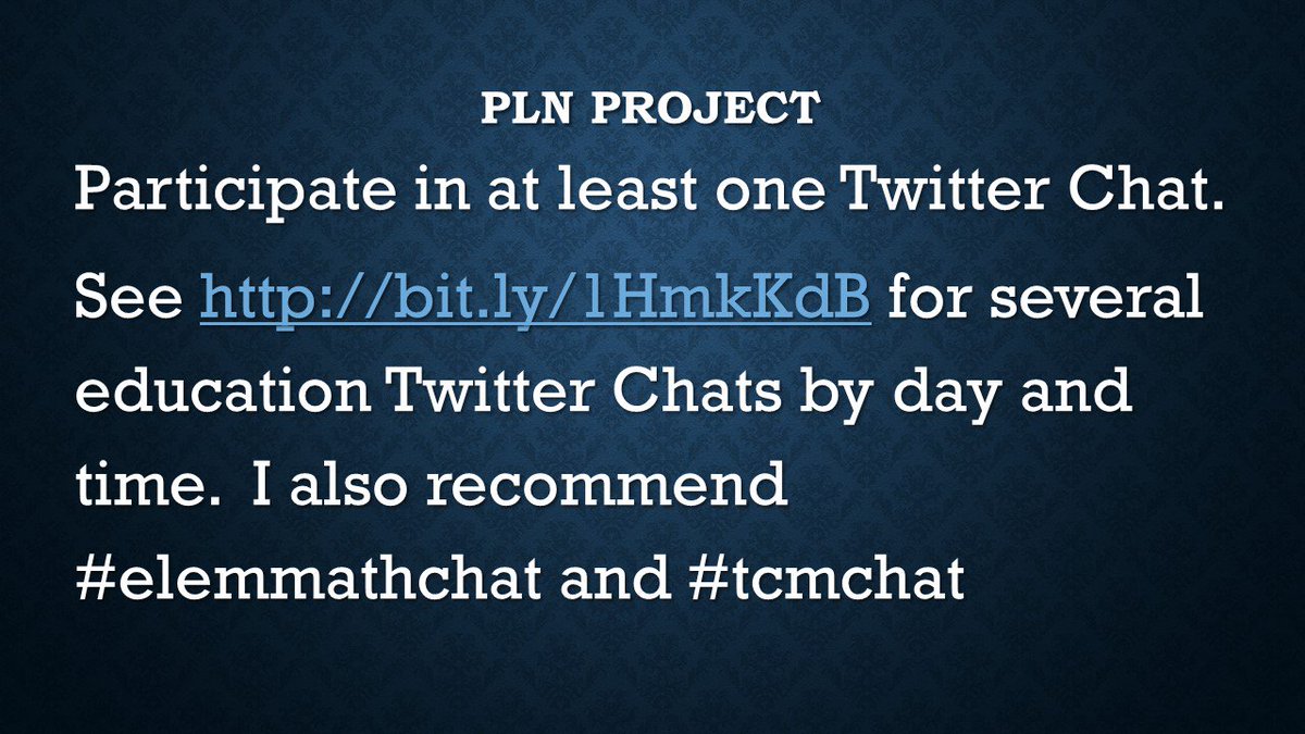 nmuth's tweet photo. Check out https://t.co/GnKzzAFiMA  for a list of daily education related Twitter Chats.   #CUWNToB https://t.co/CFtm1r07C1