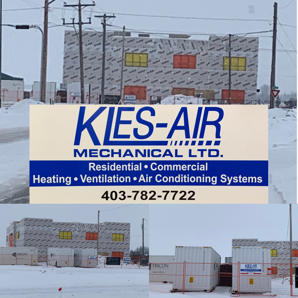Equipment has landed on the new Alberta Health Services building — 46th Avenue In Lacombe. Another project with #tricondevelopments.                                                     #klesair #klesairmechanical #klesairlacombe #commercialhvac #commercial #hvac #lennoxrtu