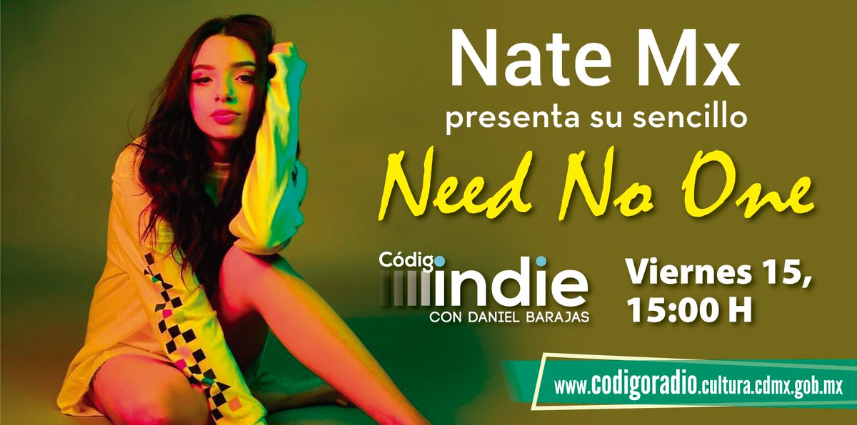 codigo21_radio's tweet photo. nate presenta su sencillo #NeedNoOne
Random V comparte #PostAmor
 @CodigoIndie con @Dan_B_R, 15:00 H
https://t.co/yySsredcAC https://t.co/EdyBpXBHEO